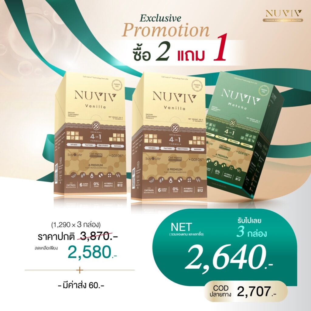 NUVIV Ads โปร ยืนยาว 2 แถม 1