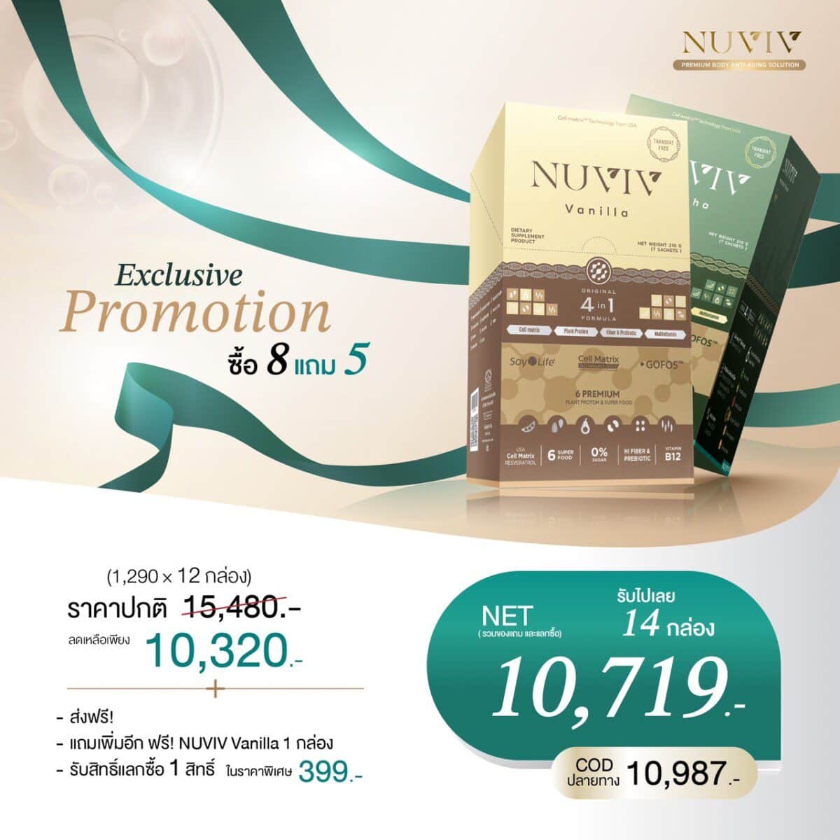 Nuviv รวม 14 กล่อง ส่งฟรี